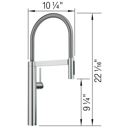 Main product image of Blancoculina II Pull-Down Dual-Spray Kitchen Faucet, 1.5 GPM - PVD Steel, 527472