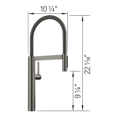 Main product image of Blancoculina II Pull-Down Dual-Spray Kitchen Faucet, 1.5 GPM - Satin Dark Steel, 527475