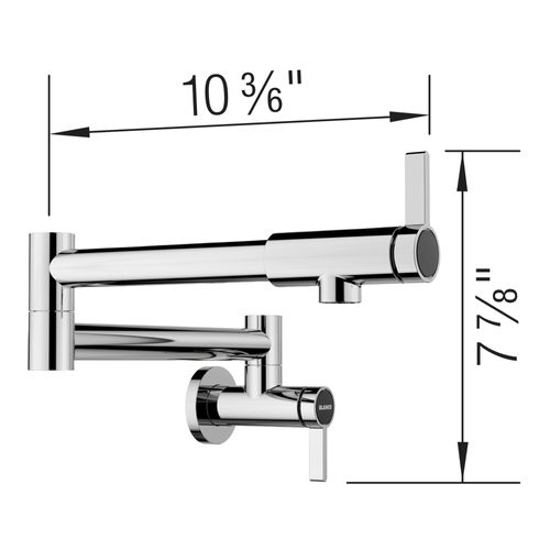 Main product image of Blancoculina II Wall-Mounted Pot Filler w/ 2 Single-Lever Handles , 1.5 GPM - Chrome, 527485