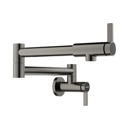 Main product image of Blancoculina II Wall-Mounted Pot Filler w/ 2 Single-Lever Handles , 1.5 GPM - Satin Dark Steel, 527487