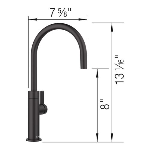 Main product image of Blancoculina II High Arc Beverage Faucet, Cold Water Only, 1.5 GPM - Matte Black, 527491