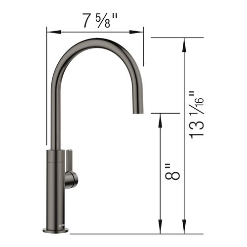 Main product image of Blancoculina II High Arc Beverage Faucet, Cold Water Only, 1.5 GPM - Satin Dark Steel, 527492