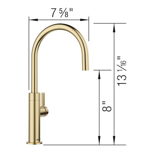 Main product image of Blancoculina II High Arc Beverage Faucet, Cold Water Only, 1.5 GPM - Satin Gold, 527493