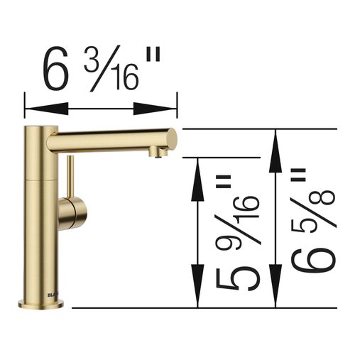 Main product image of Alta II Beverage Faucet, Cold Water Only, 1.5 GPM - Satin Gold, 527566