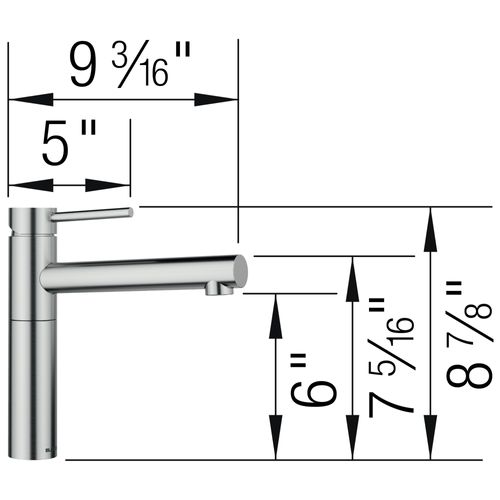 Main product image of Alta II Bar Faucet, 1.5 GPM - PVD Steel, 527569