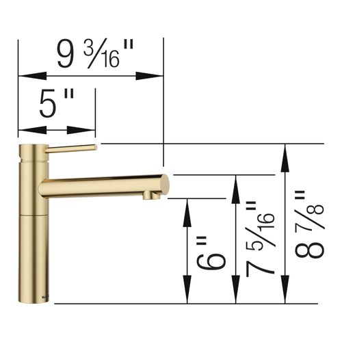 Main product image of Alta II Bar Faucet, 1.5 GPM - Satin Gold, 527571