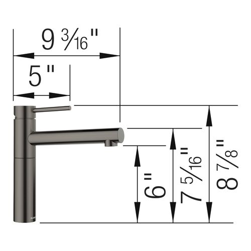 Main product image of Alta II Bar Faucet, 1.5 GPM - Satin Dark Steel, 527572
