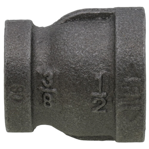 Main product image of 1/2" x 3/8" Black Reducing Coupling