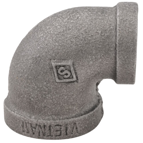 Main product image of 1/2" x 3/8" Black 90-Degree Reducing Elbow