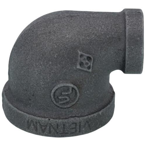 Main product image of 3/4" x 1/4" Black 90-Degree Reducing Elbow