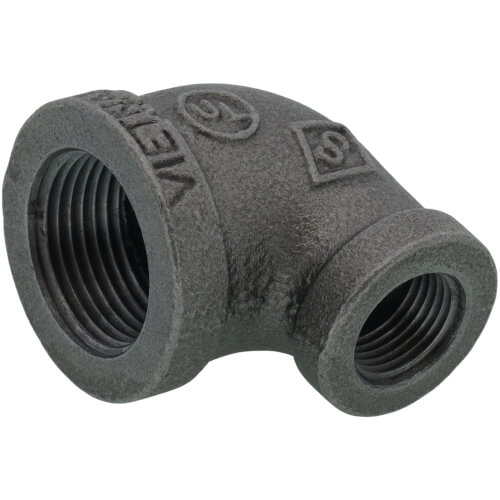 Main product image of 3/4" x 3/8" Black 90-Degree Reducing Elbow
