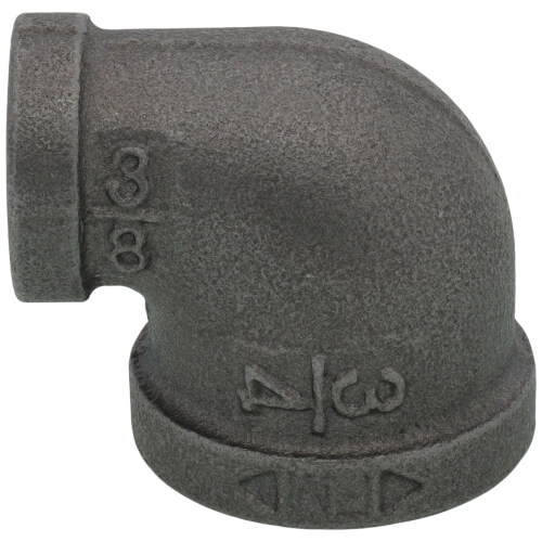 Main product image of 3/4" x 3/8" Black 90-Degree Reducing Elbow