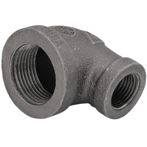 Main product image of 1" x 1/2" Black 90-Degree Reducing Elbow