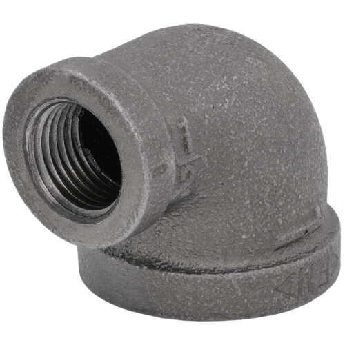 Main product image of 1" x 1/2" Black 90-Degree Reducing Elbow