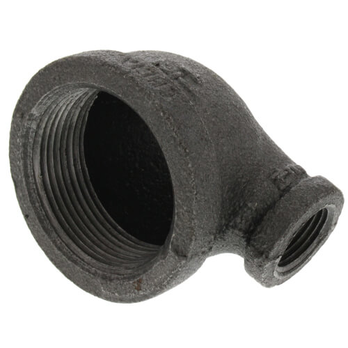 Main product image of 1-1/2" x 1/2" Black 90° Reducing Elbow
