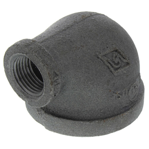 Main product image of 1-1/2" x 1/2" Black 90° Reducing Elbow