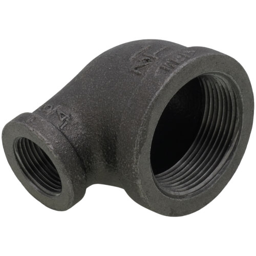 Main product image of 1-1/2" x 3/4" Black 90-Degree Reducing Elbow