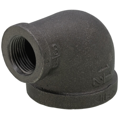 Main product image of 1-1/2" x 3/4" Black 90-Degree Reducing Elbow