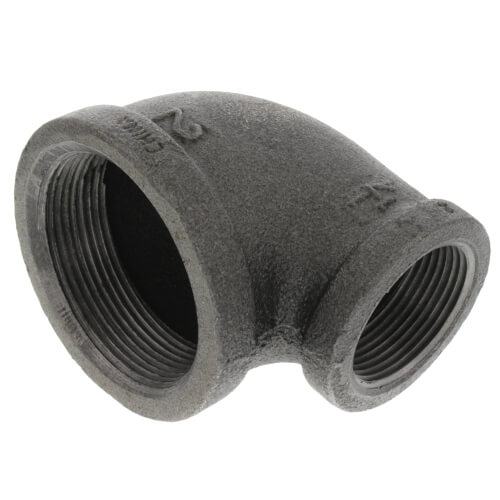 Main product image of 2" x 1-1/4" Black 90° Reducing Elbow