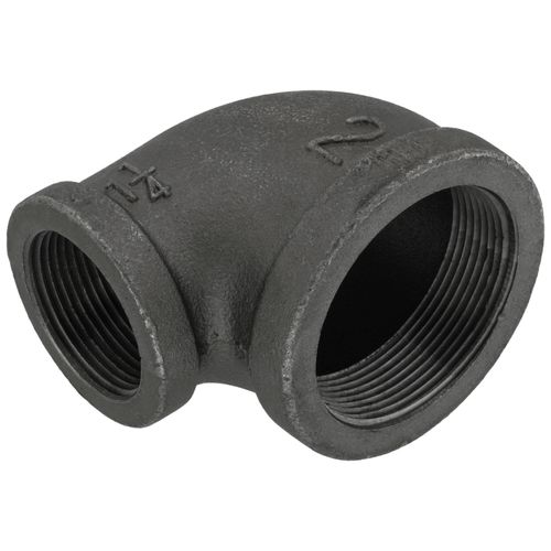 Main product image of 2" x 1-1/4" Black 90-Degree Reducing Elbow
