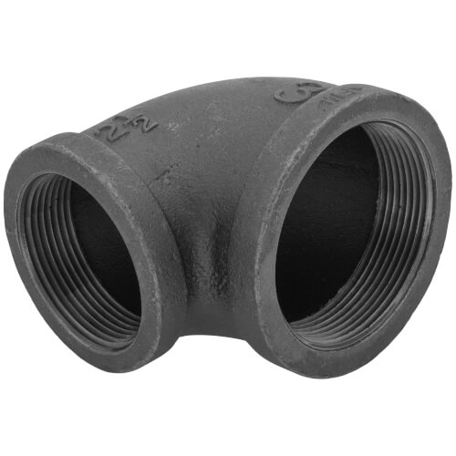 Main product image of 3" x 2-1/2" Black 90-Degree Reducing Elbow
