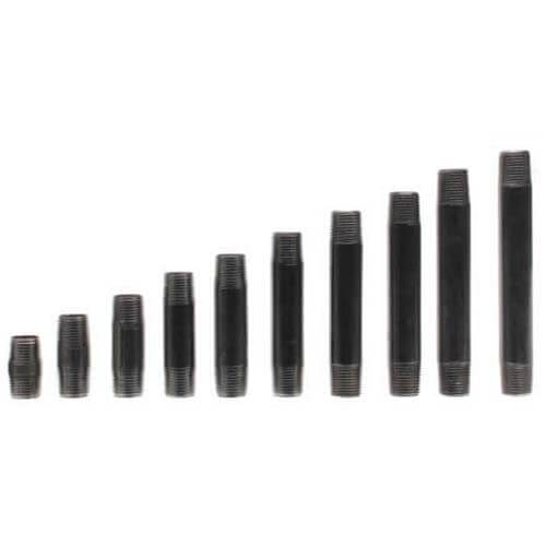 Main product image of 1-1/2" Sch 80 Heavy Duty Black Nipple Set (Close to 6" Length)