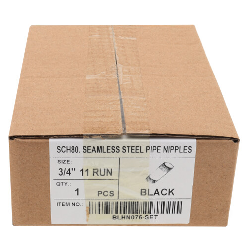 Main product image of 3/4" Sch 80 Heavy Duty Black Nipple Set (Close to 6" Length)