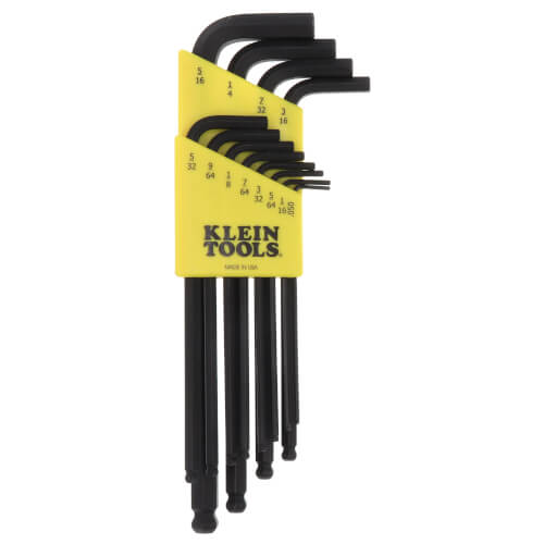 BLK12 Klein Tools BLK12 12 Piece LStyle BallEnd Hex Key Set (0.05