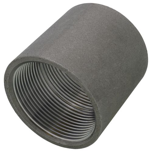 Main product image of 2-1/2" Black Steel Merchant Coupling Taper Tapped