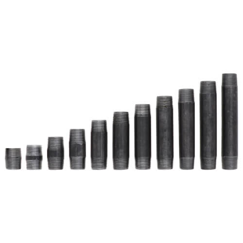 Main product image of 3/4" Black Nipple Set (Close to 6" Length)