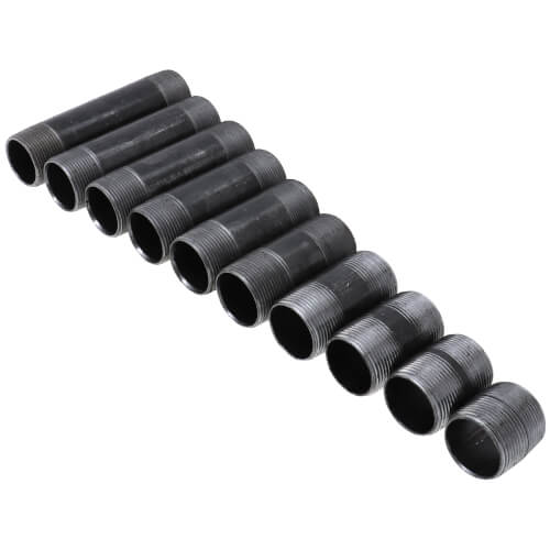 1-1/4" Black Nipple Set (Close to 6" Length)