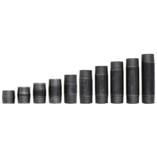 1-1/4" Black Nipple Set (Close to 6" Length)