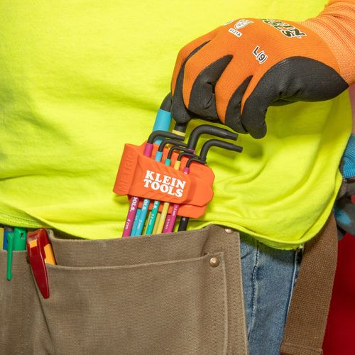 Main product image of 9 Piece Extra Long Color Coded L Style Hex Key Caddy Set, Metric