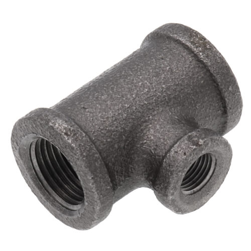 Main product image of 3/8" x 3/8" x 1/8" Black Reducing Tee