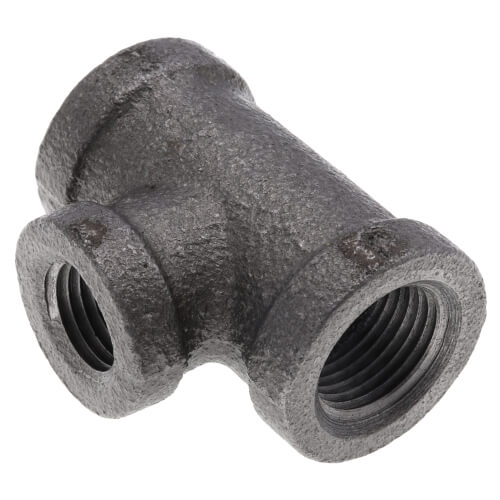 3/8" x 3/8" x 1/4" Black Reducing Tee
