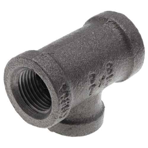3/8" x 3/8" x 1/4" Black Reducing Tee