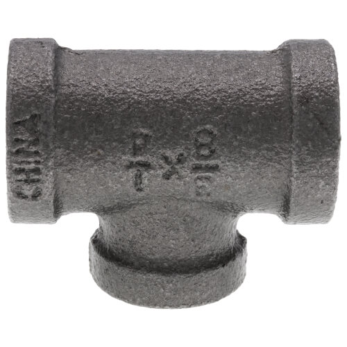 3/8" x 3/8" x 1/4" Black Reducing Tee