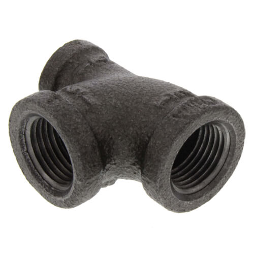 Main product image of 1/2" x 1/4" x 1/2" Black Reducing Tee