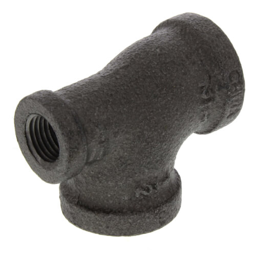 Main product image of 1/2" x 1/4" x 1/2" Black Reducing Tee