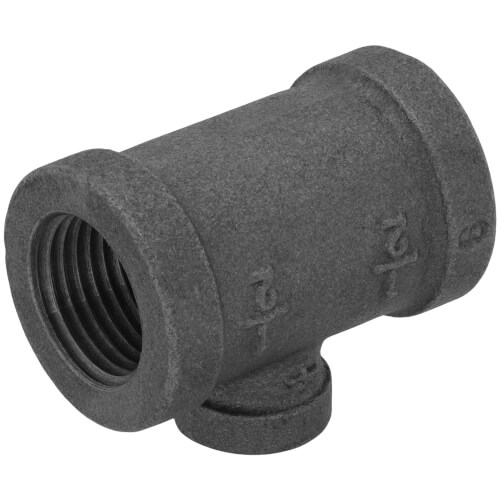 Main product image of 1/2" x 1/2" x 1/8" Black Reducing Tee
