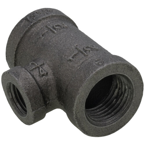 Main product image of 1/2" x 1/2" x 1/4" Black Reducing Tee