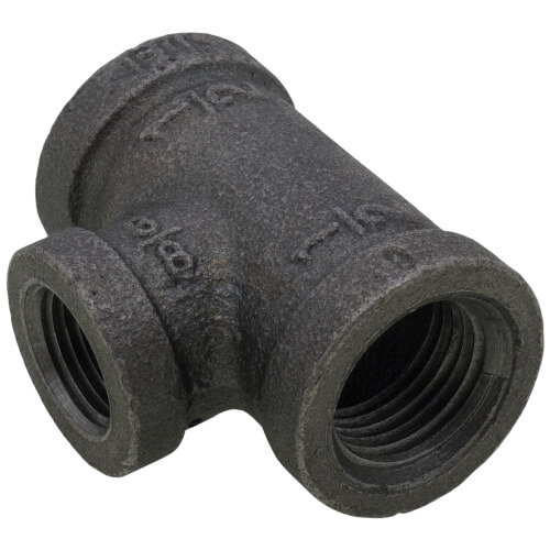 Main product image of 1/2" x 1/2" x 3/8" Black Reducing Tee