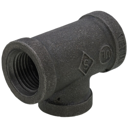 Main product image of 1/2" x 1/2" x 3/8" Black Reducing Tee