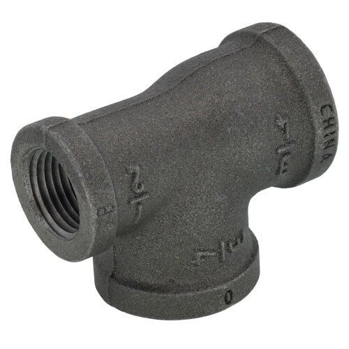 Main product image of 3/4" x 1/2" x 3/4" Black Reducing Tee