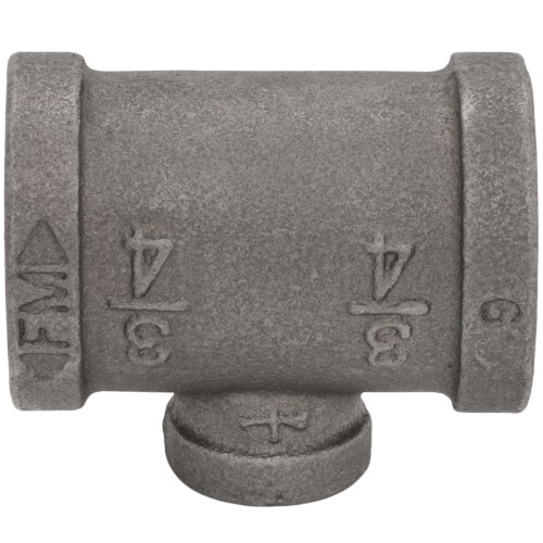 Main product image of 3/4" x 3/4" x 1/4" Black Reducing Tee