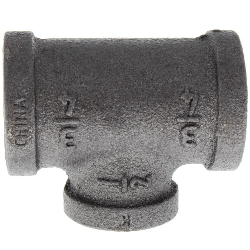 Main product image of 3/4" x 3/4" x 1/2" Black Reducing Tee