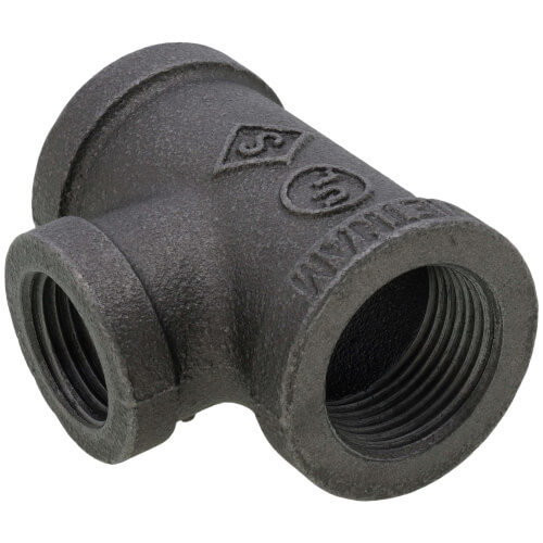 Main product image of 3/4" x 3/4" x 1/2" Black Reducing Tee