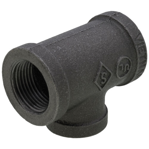 Main product image of 3/4" x 3/4" x 1/2" Black Reducing Tee