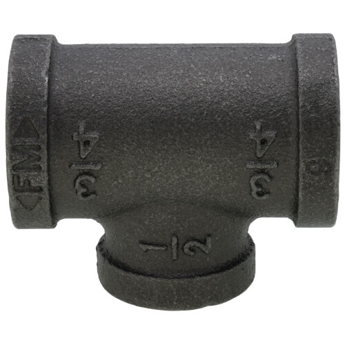Main product image of 3/4" x 3/4" x 1/2" Black Reducing Tee