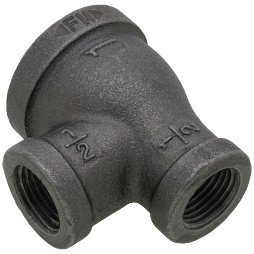 Main product image of 1" x 1/2" x 1/2" Black Reducing Tee